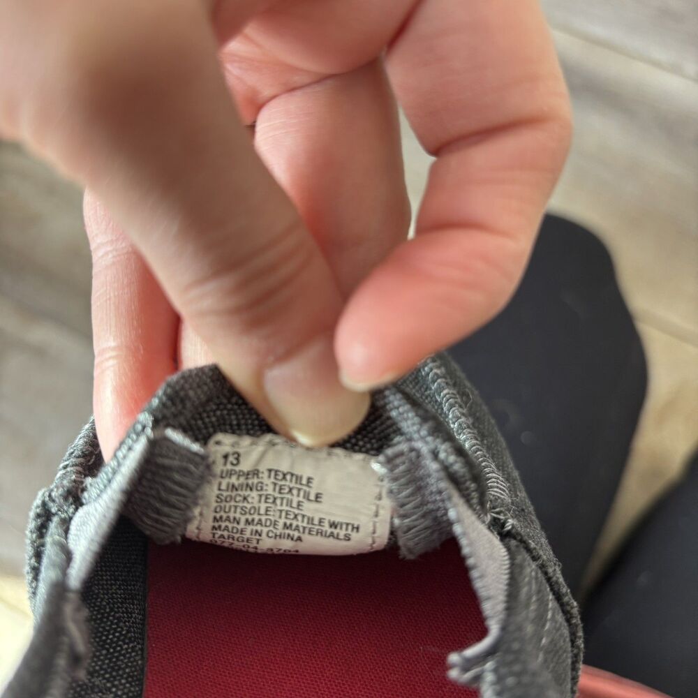 Cat & Jack Toddler Boys Black Canvas Slip On Sneakers Casual Shoe Size 13 Church - Picture 8 of 10